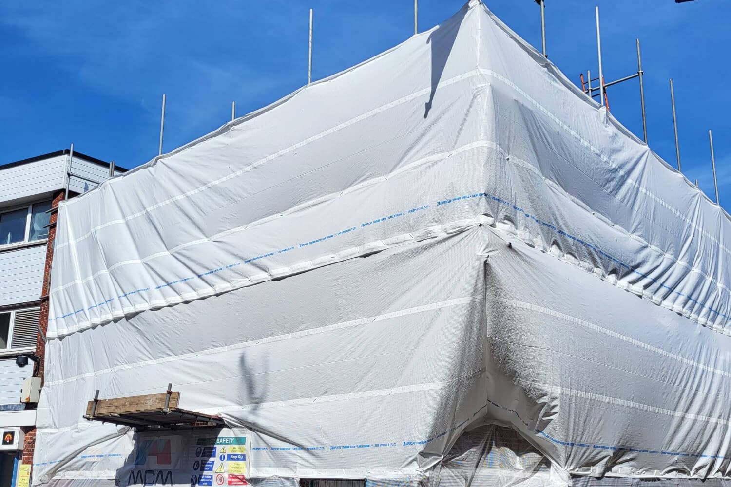 Fire & Storm Damage scaffolding on the Isle of Wight
