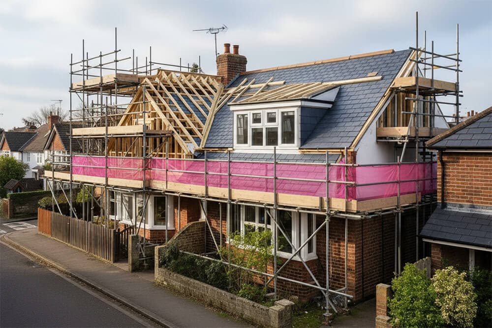 Loft Conversions scaffolding on the Isle of Wight