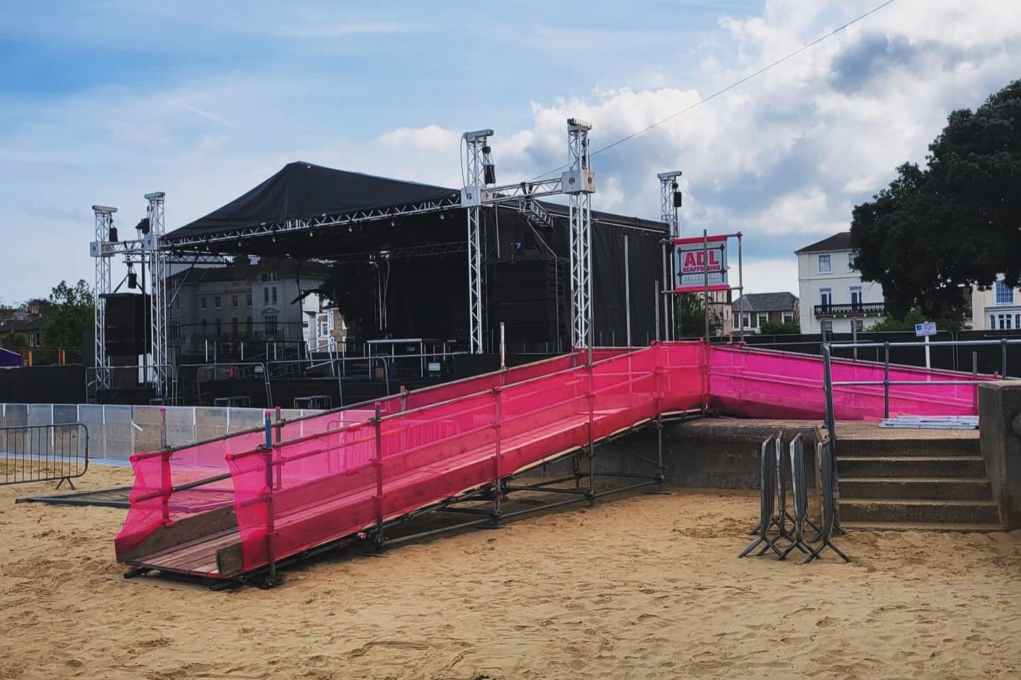 Stage Access & Ramps scaffolding on the Isle of Wight